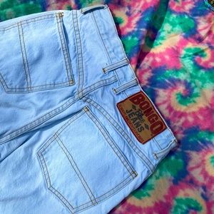 80s Vintage Stunning Bongo Super Light Wash Straight Leg High-Waisted Jeans